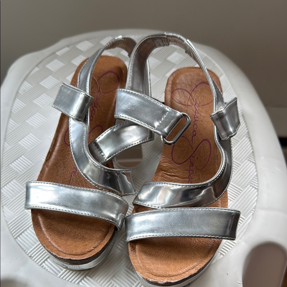 Kids Silver Sandals
